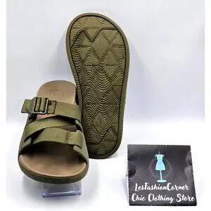 Chaco | Shoes | Chaco Mens Olive Green Chillos Slide Strappy  display picture 1